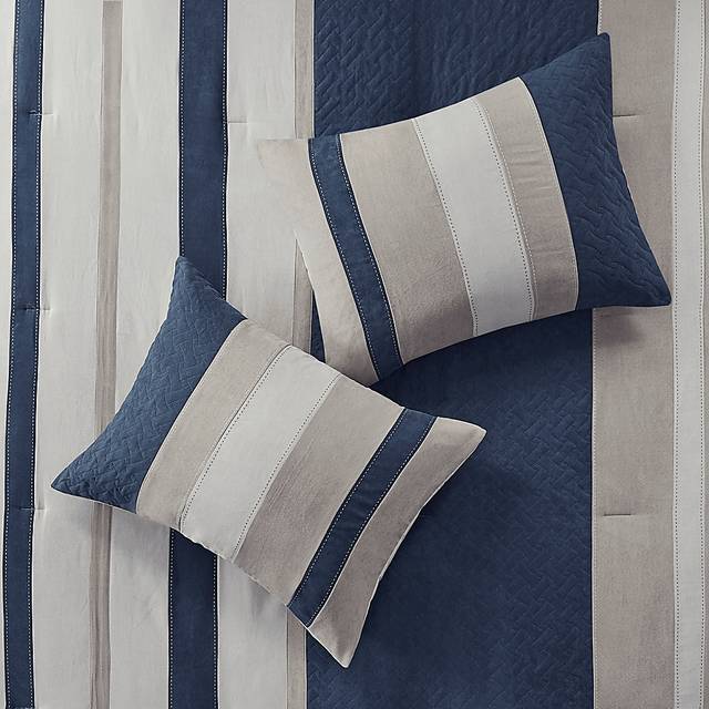 Alima Blue 7 Pc King Comforter Set - Thumbnail - Image 5