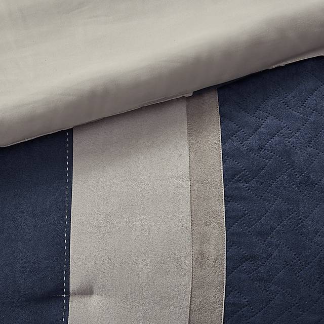 Alima Blue 7 Pc King Comforter Set - Thumbnail - Image 9