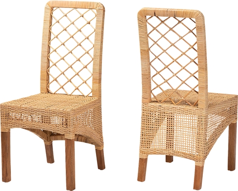 Aliono Brown Side Chair Set of 2