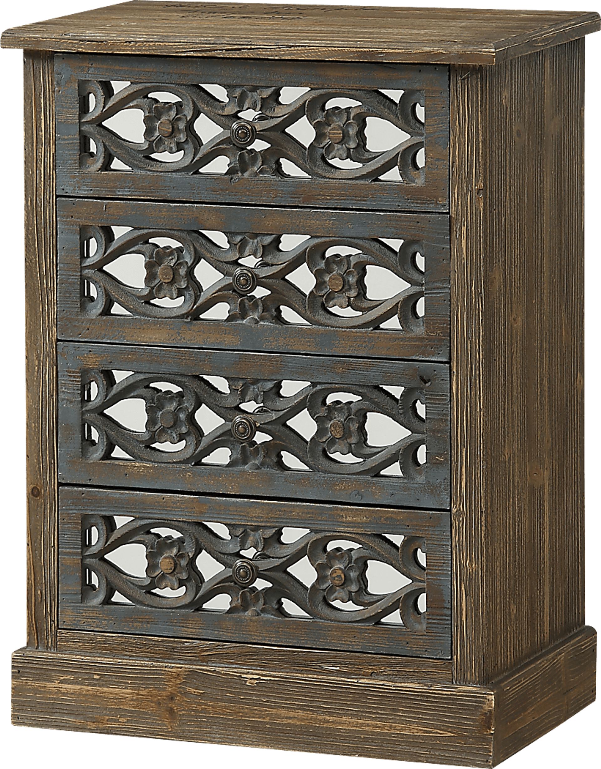Alisa Brown Four Drawer Cabinet - Image 1
