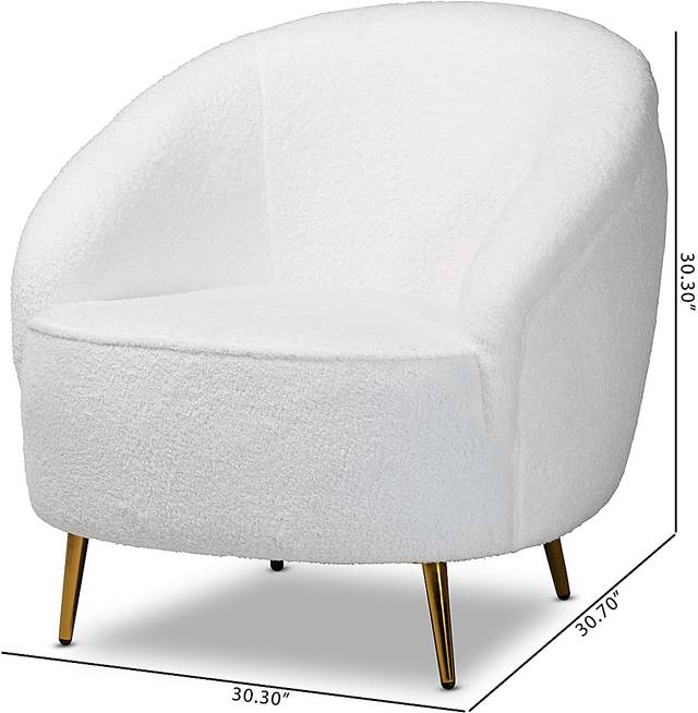 Alisen White Accent Chair - Thumbnail - Image 9