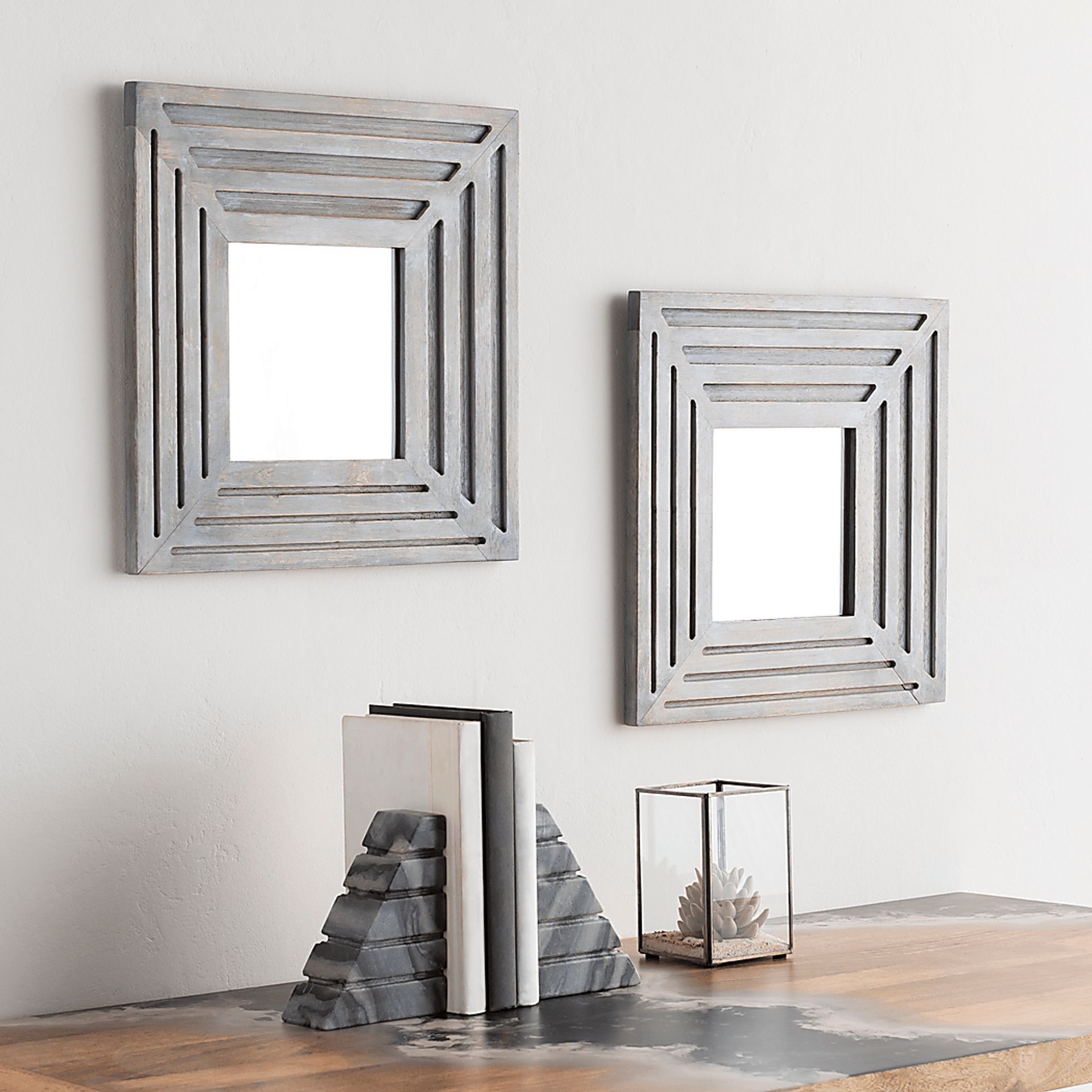 Alishan Gray Mirror, Set of 2 - Image 8
