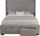 Alison Gray 3 Pc King Upholstered Bed with 2 Drawer Storage