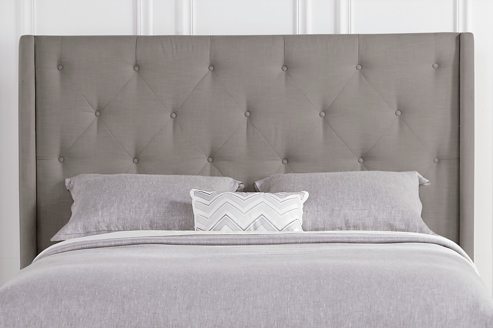 Alison Gray 3 Pc King Upholstered Bed with 2 Drawer Storage - Image 2