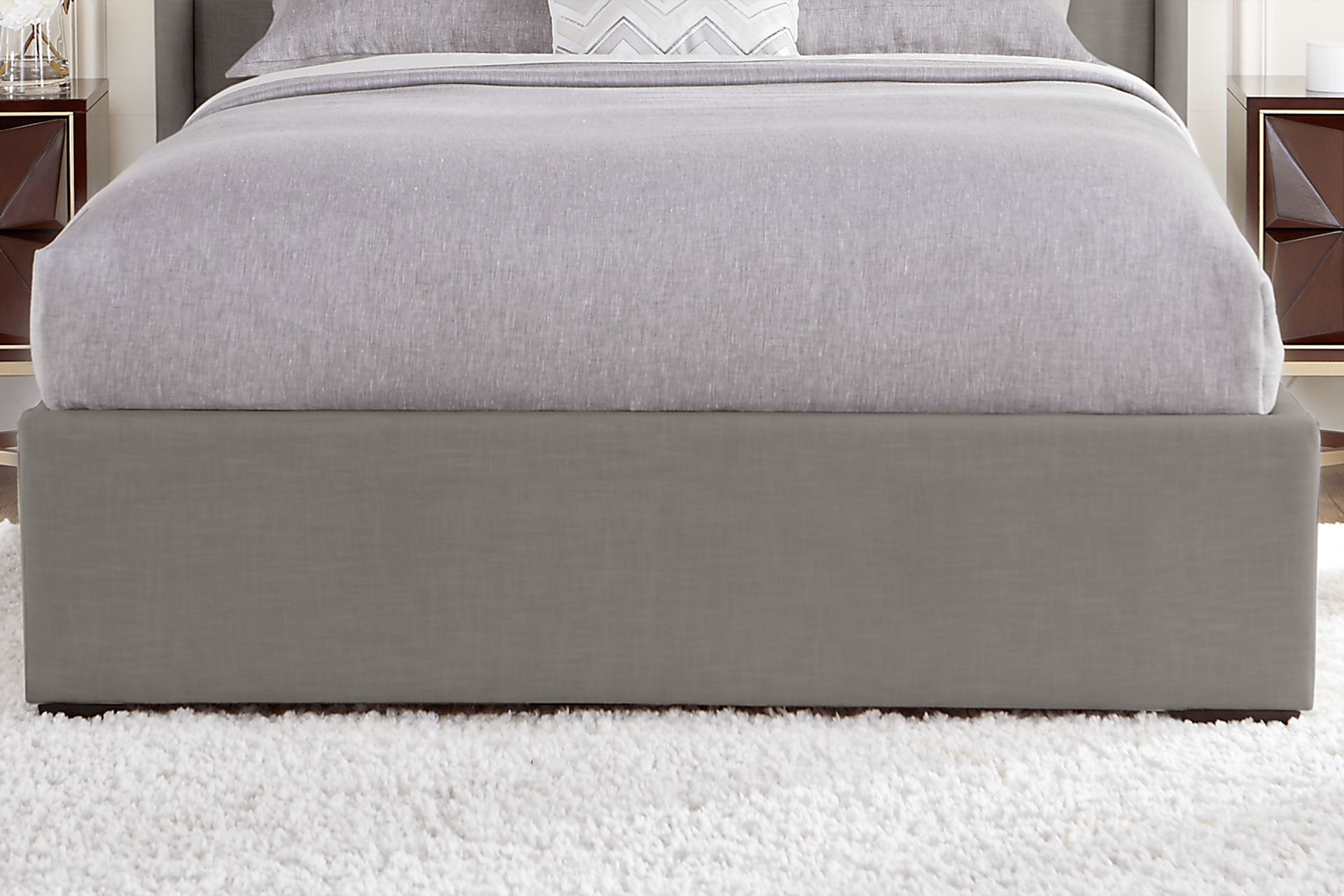 Alison Gray 3 Pc King Upholstered Bed - Image 3