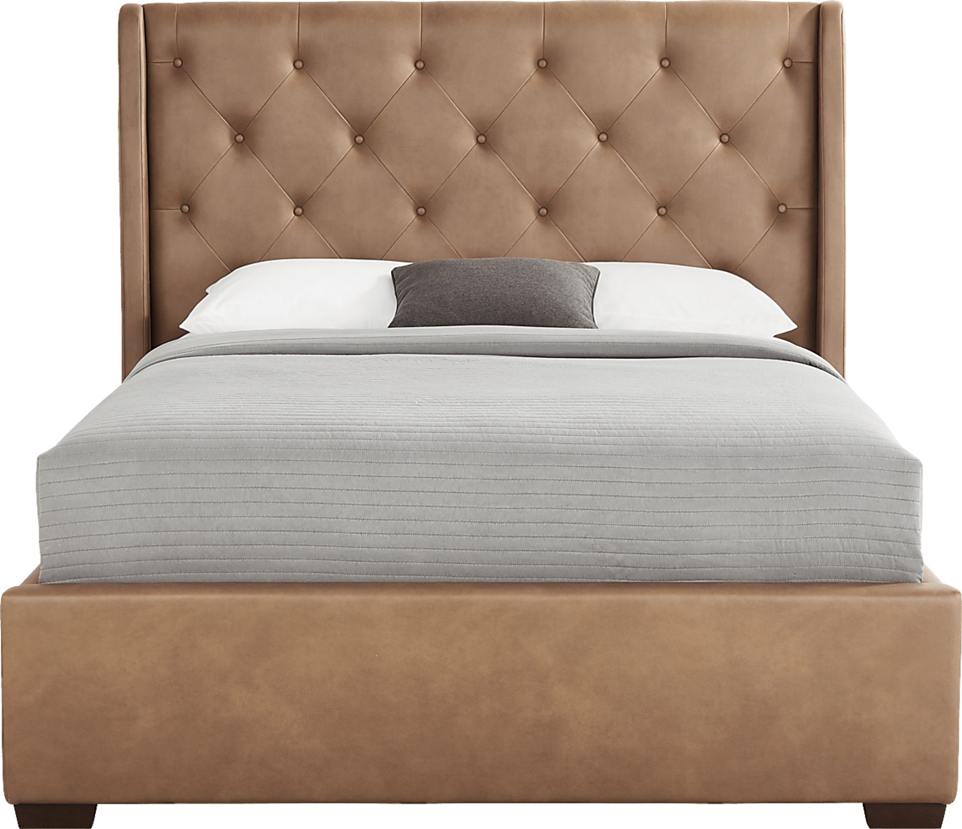 Alison II Brown 3 Pc King Upholstered Bed - Image 1