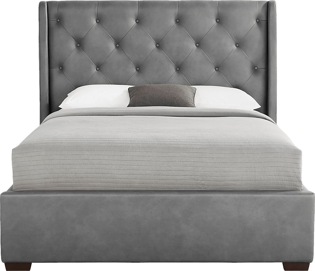 Alison II Gray 3 Pc Queen Upholstered Bed