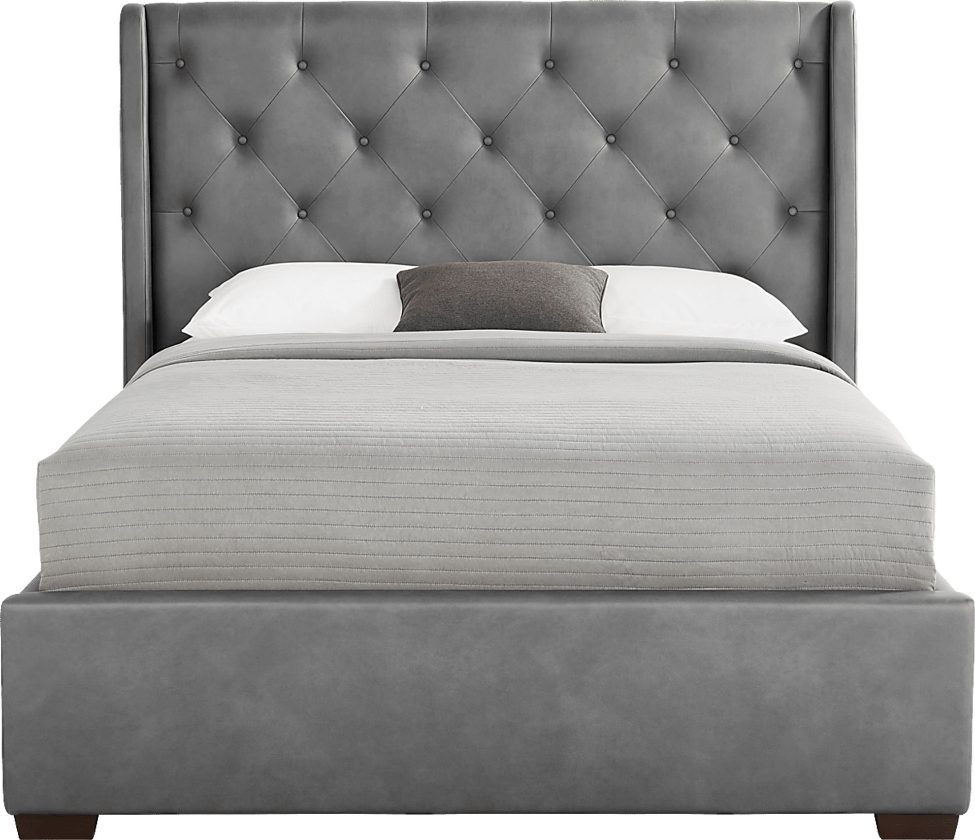 Alison II Gray 3 Pc Queen Upholstered Bed - Image 1