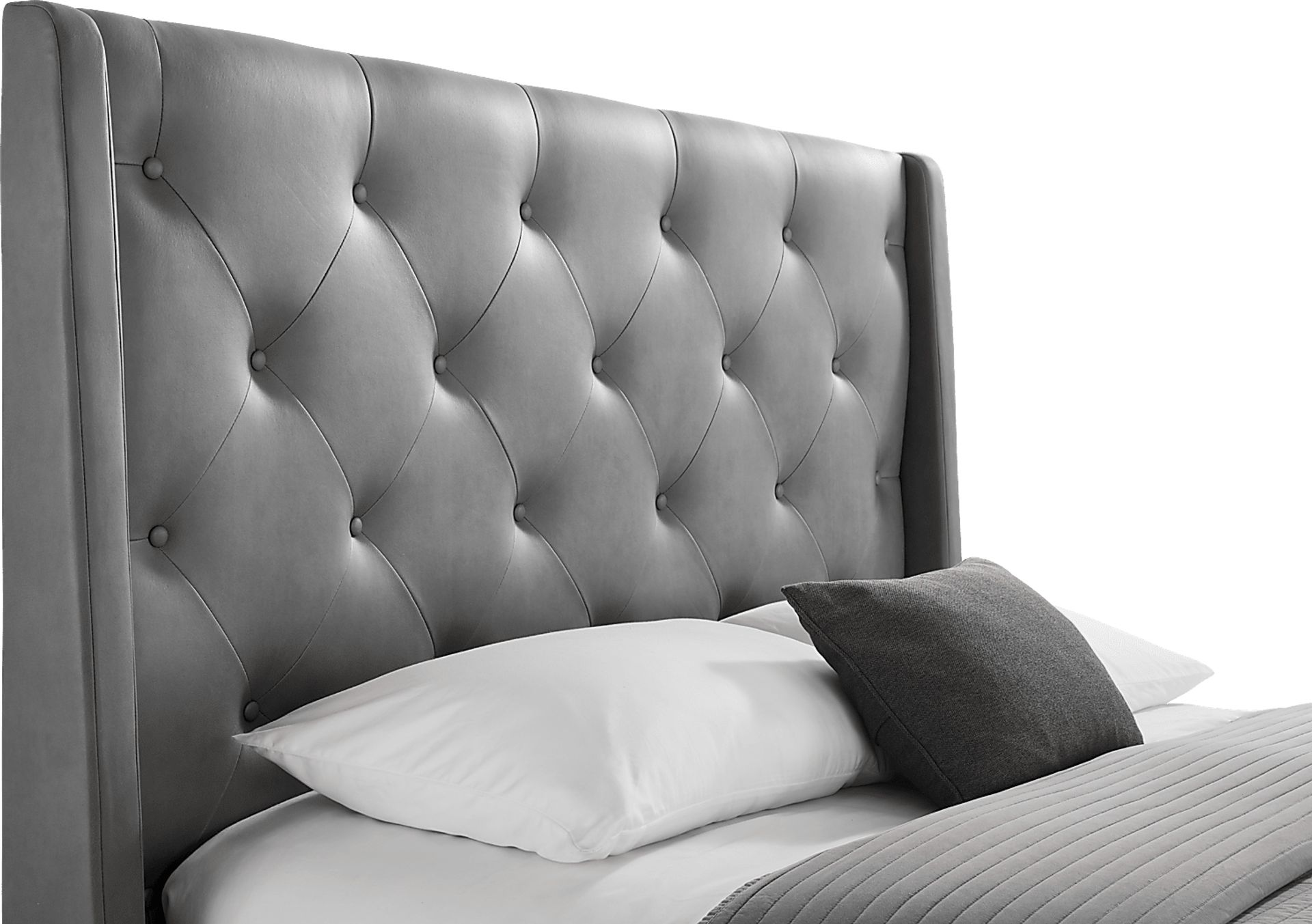 Alison II Gray 3 Pc Queen Upholstered Storage Bed - Image 2