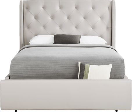 Alison II Light Gray 3 Pc King Upholstered Storage Bed
