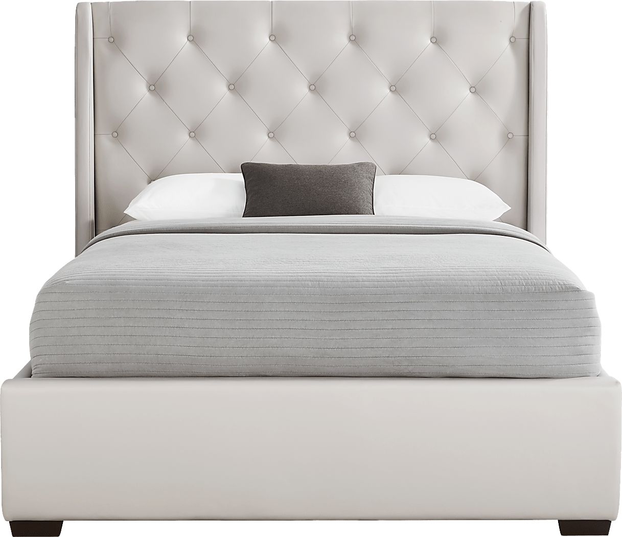 Alison II Light Gray 3 Pc Queen Upholstered Bed