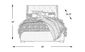 Alison Oatmeal 3 Pc King Upholstered Bed with 4 Drawer Storage