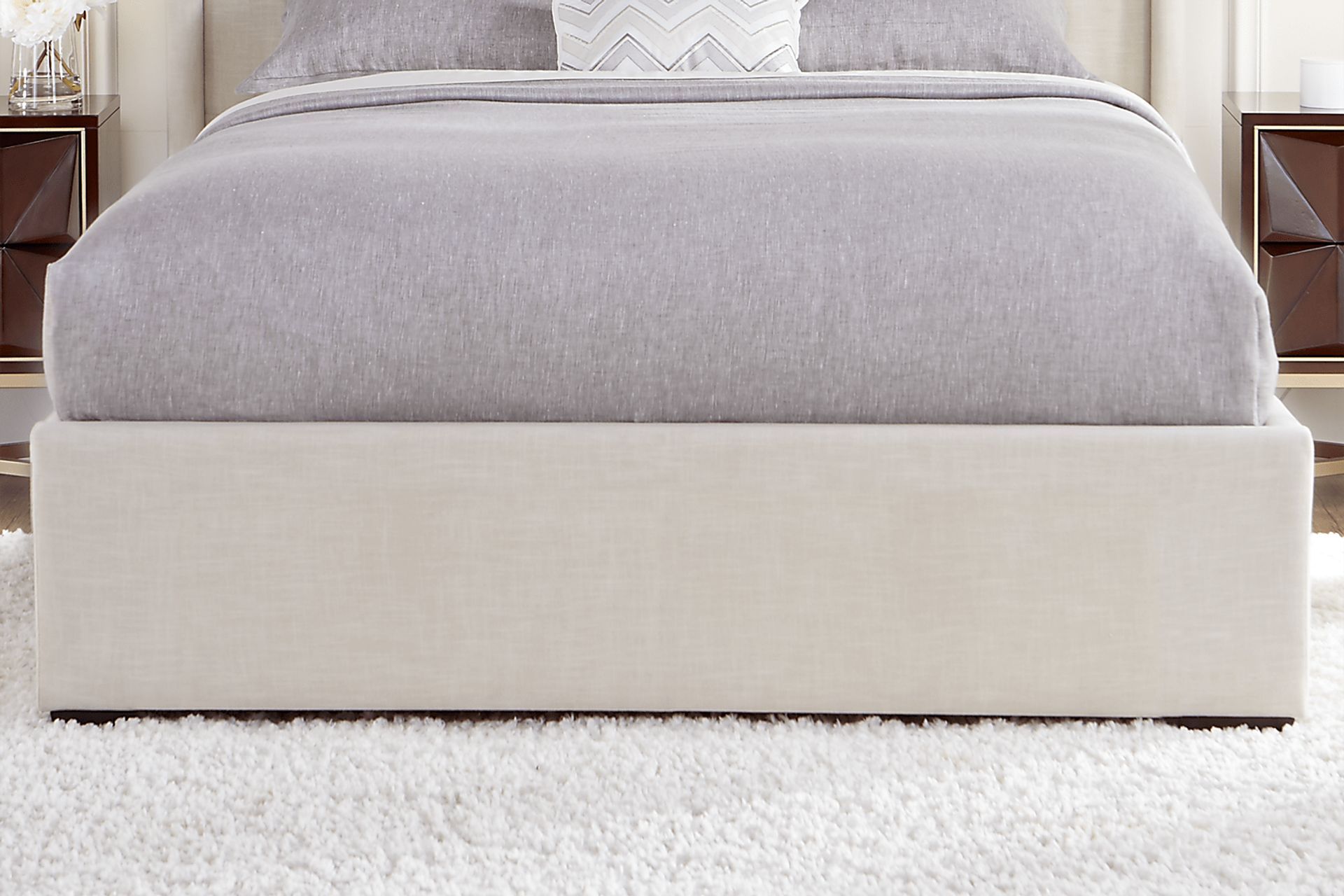 Alison Oatmeal 3 Pc King Upholstered Bed - Image 3
