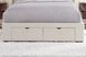 Alison Oatmeal 3 Pc Queen Upholstered Bed with 2 Drawer Storage