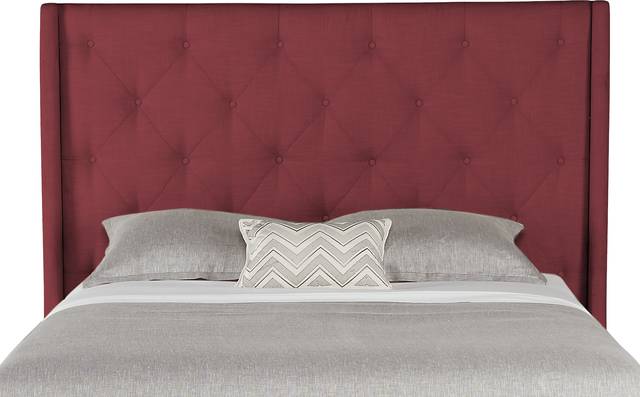 Alison Red 3 Pc Queen Upholstered Bed with 4 Drawer Storage - Thumbnail - Image 2