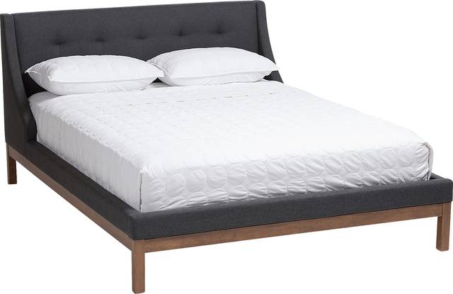 Alissas Dark Gray Queen Bed - Thumbnail - Image 1
