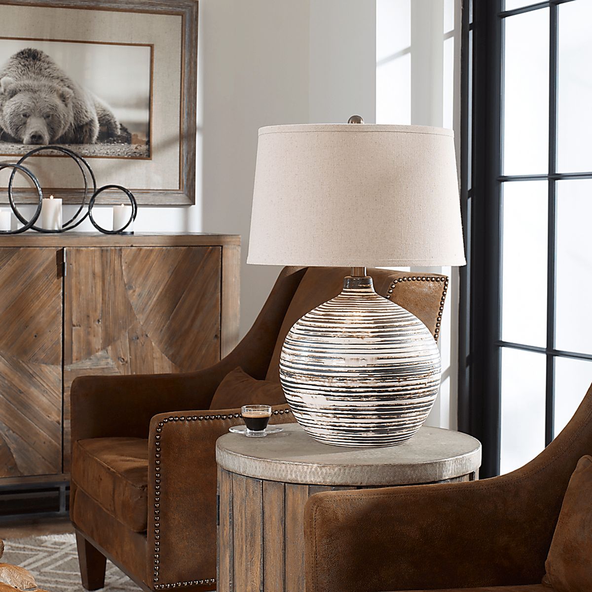 Alisy Street Bronze Brown,Yellow Table Lamp | Rooms to Go