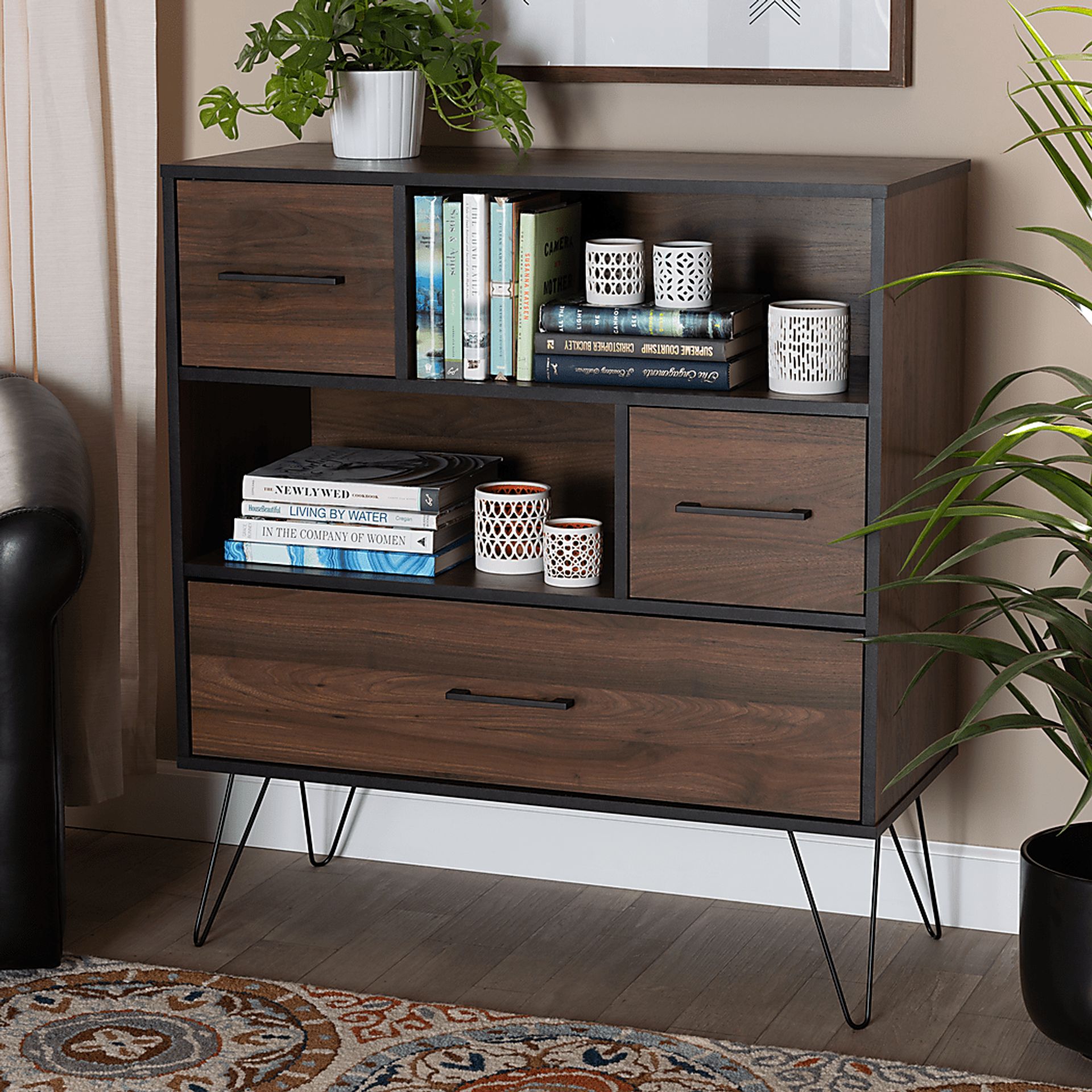 Alitak Brown Bookcase - Image 7