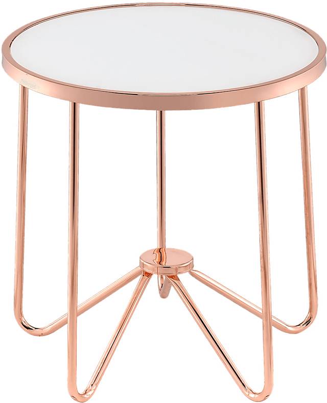 Alivia White End Table - Thumbnail - Image 1