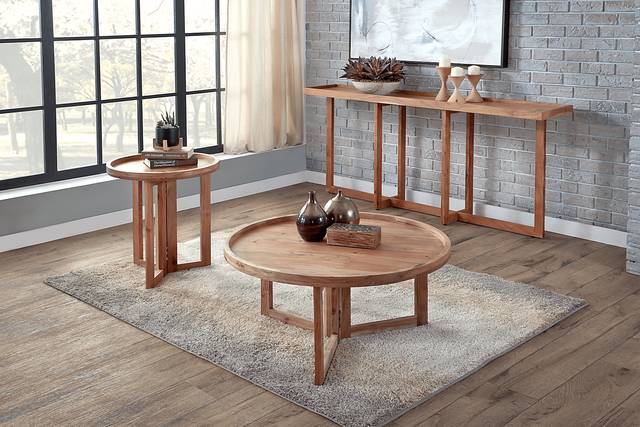 Alkae Brown Sofa Table - Thumbnail - Image 5