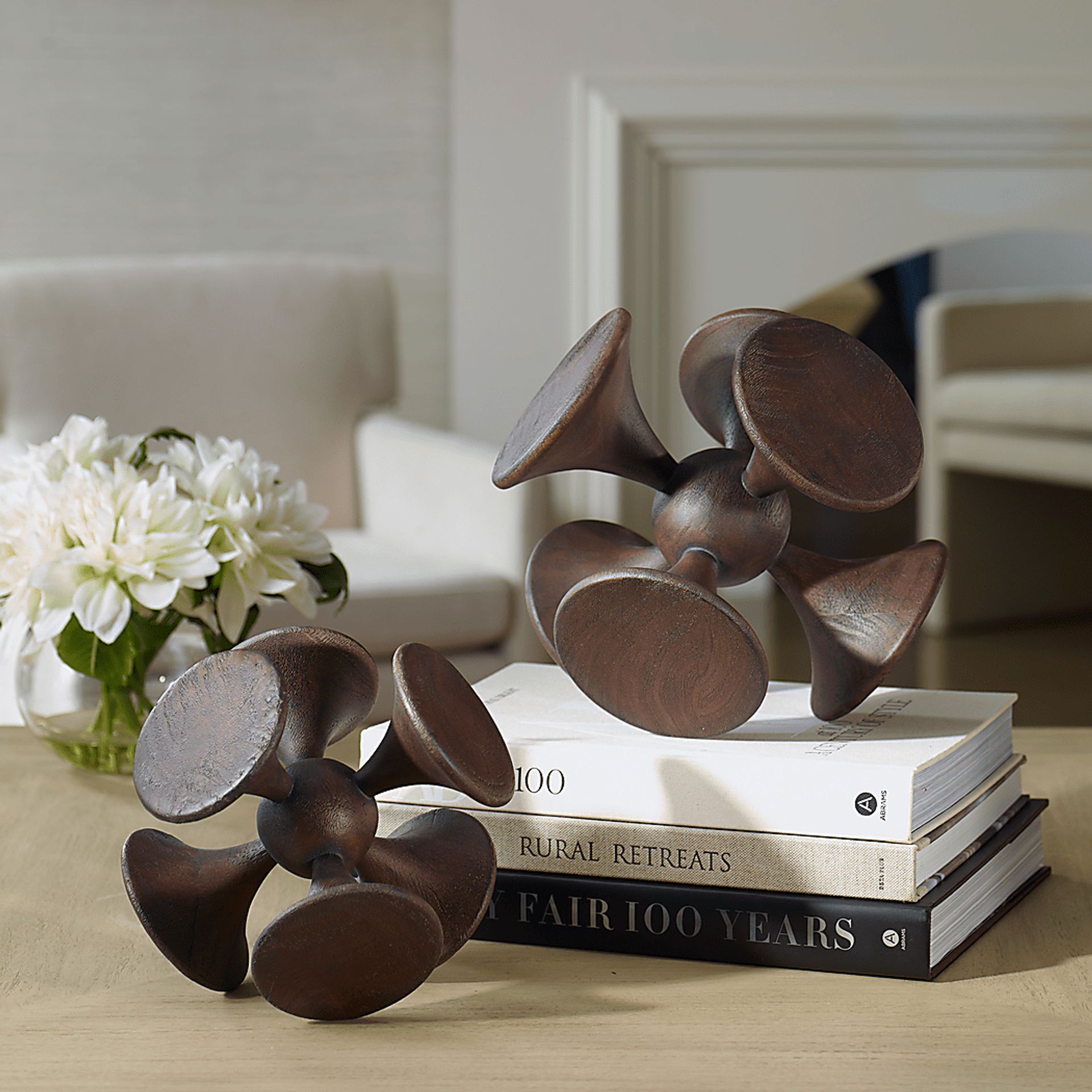 Alko Brown Sculpture, Set of 2 - Image 2