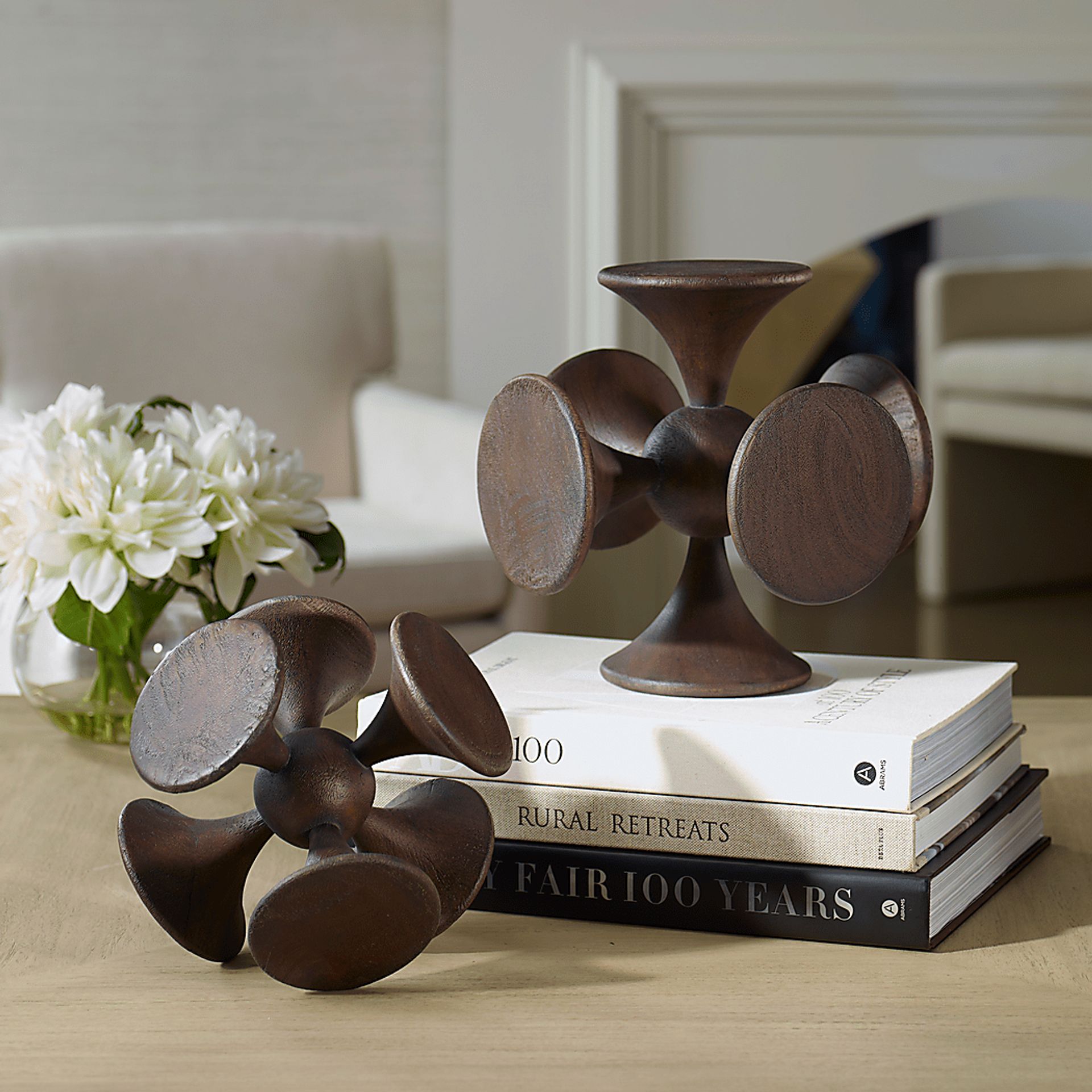 Alko Brown Sculpture, Set of 2 - Image 3