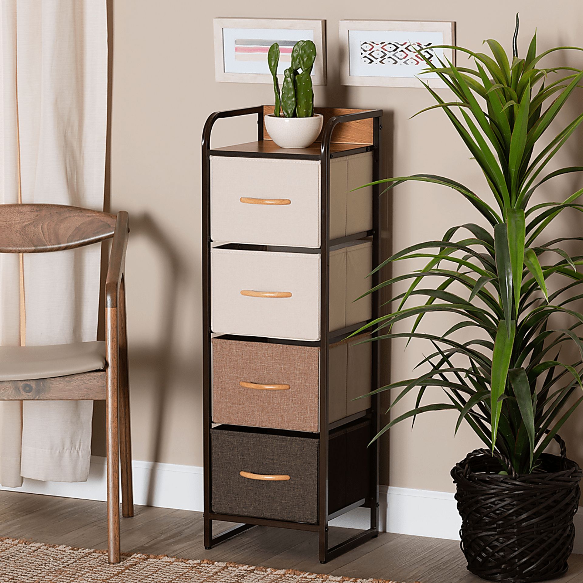 Alkoel Black Small 4 Drawer Accent Cabinet - Image 7