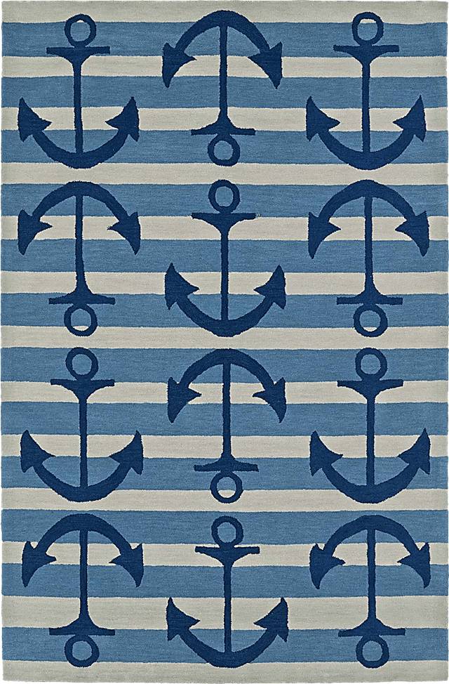 All At Sea Blue 5' x 7'6 Rug - Thumbnail - Image 1