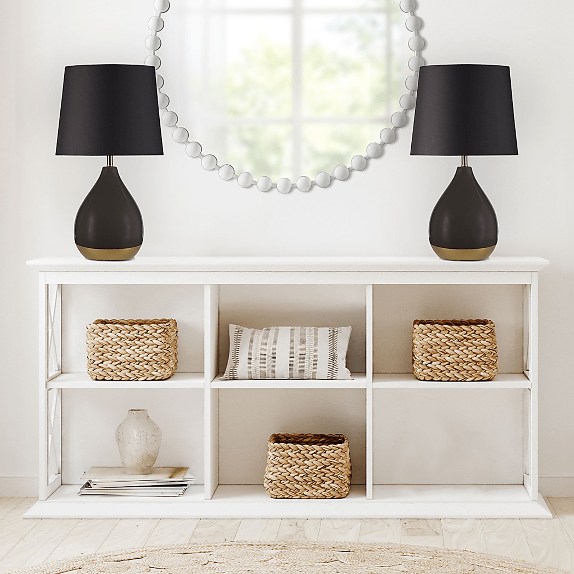 Allamanda Court Black Table Lamps, Set of 2 - Image 11