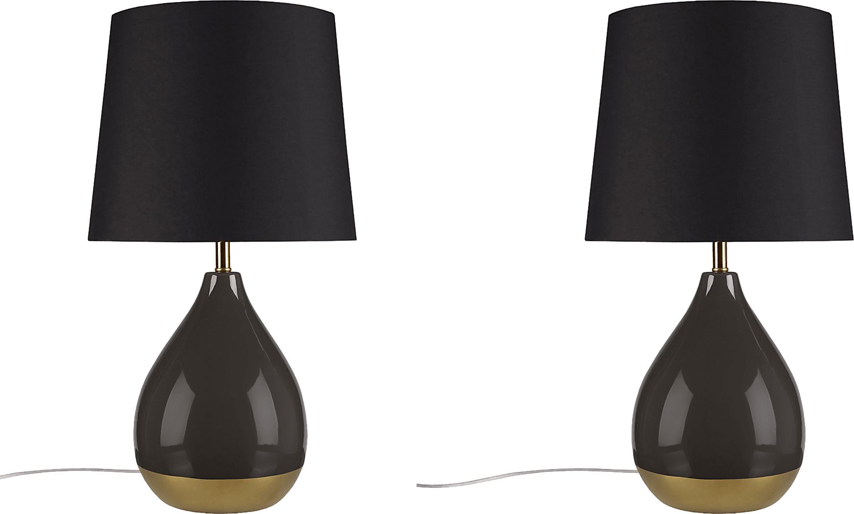 Allamanda Court Black Table Lamps, Set of 2