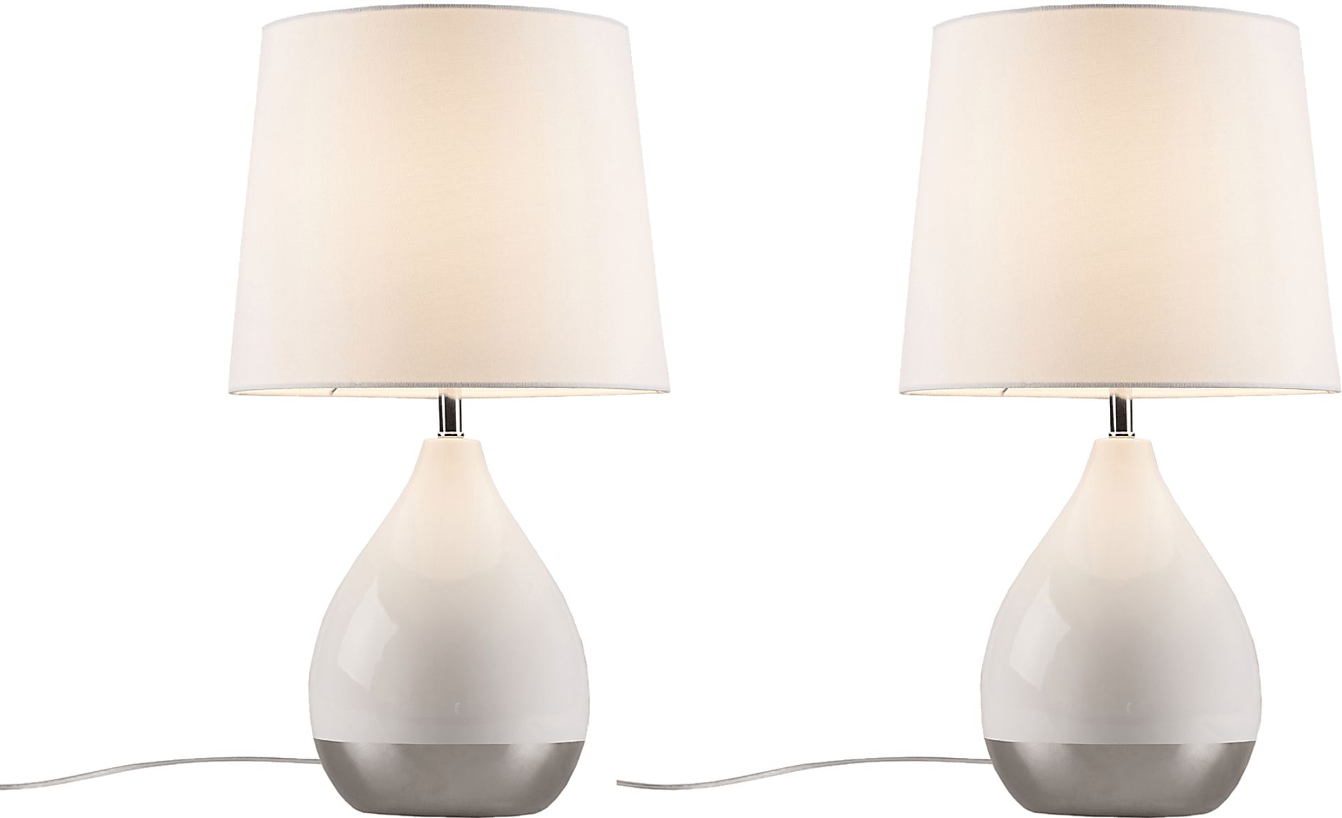 Allamanda Court White Table Lamps, Set of 2 - Image 3