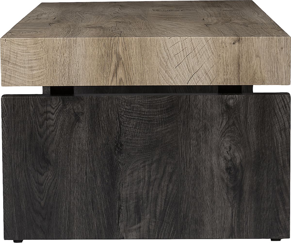 Allanwood Black,Natural Black,Colors,Light Wood Cocktail Table | Rooms to Go
