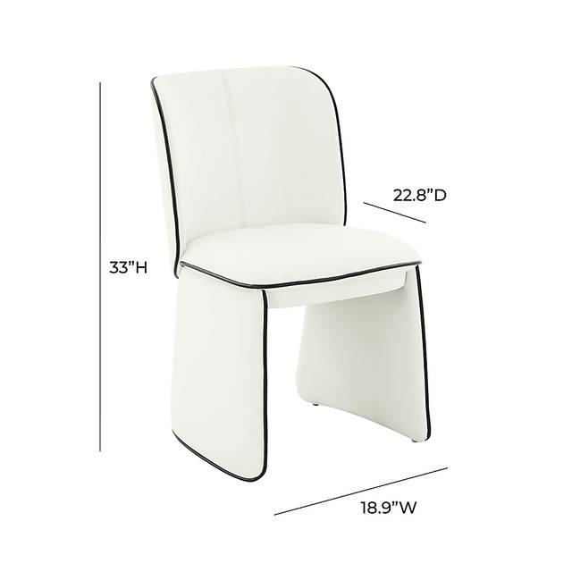 Allbee Cream Side Chair - Thumbnail - Image 6