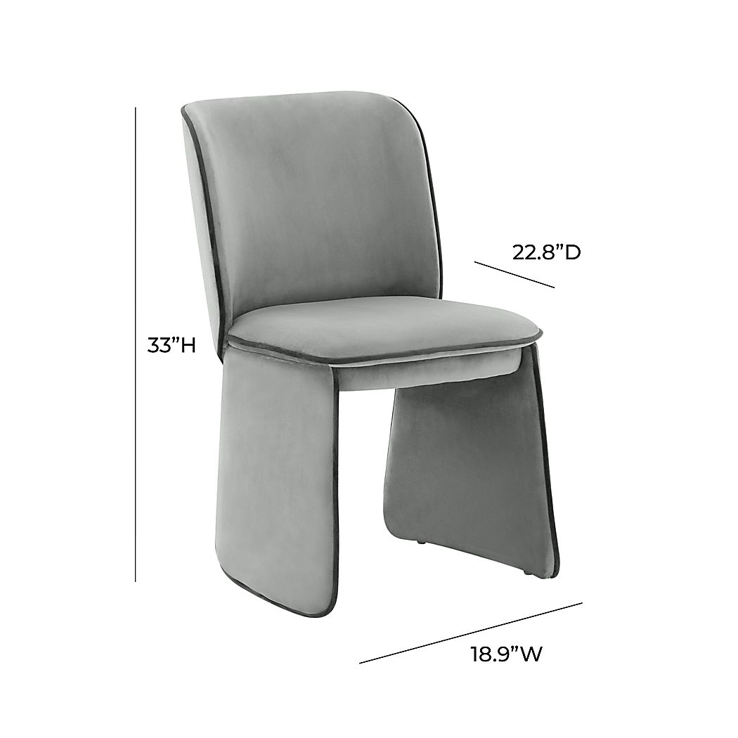 Allbee Gray Side Chair - Thumbnail 2