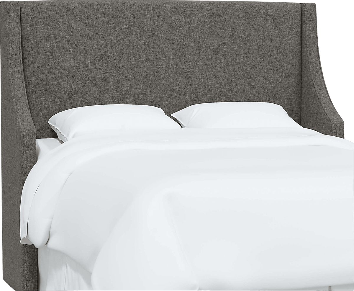 Alldenford Dark Gray Linen,Polyester Fabric King Headboard Rooms to Go