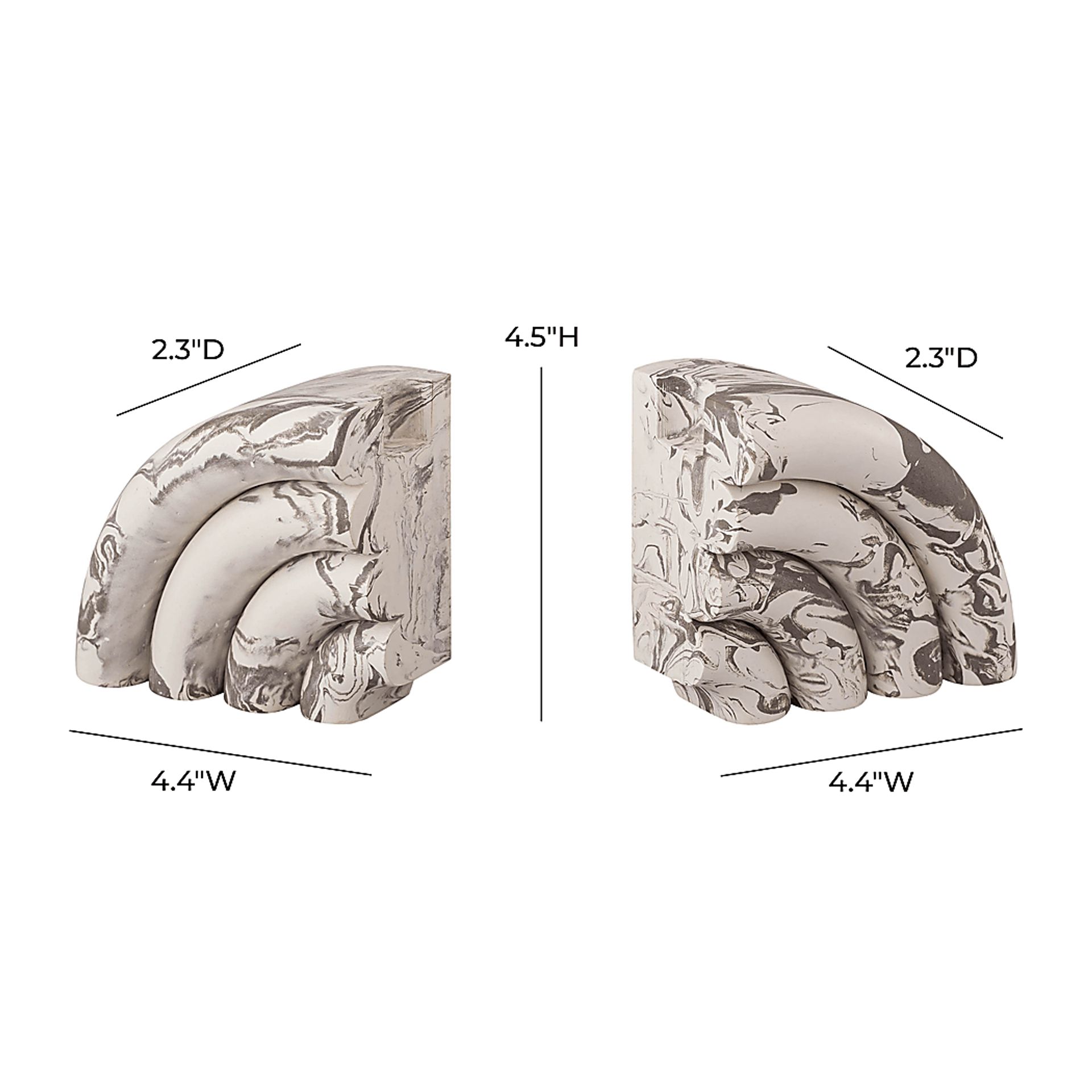 Alleah Gray Bookends, Set of 2 - Image 6