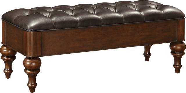 Allen Brown Storage Bench - Thumbnail - Image 1