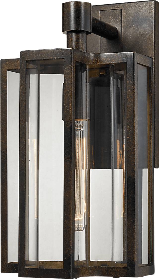 Allenwood Brown Outdoor Wall Sconce - Thumbnail - Image 1