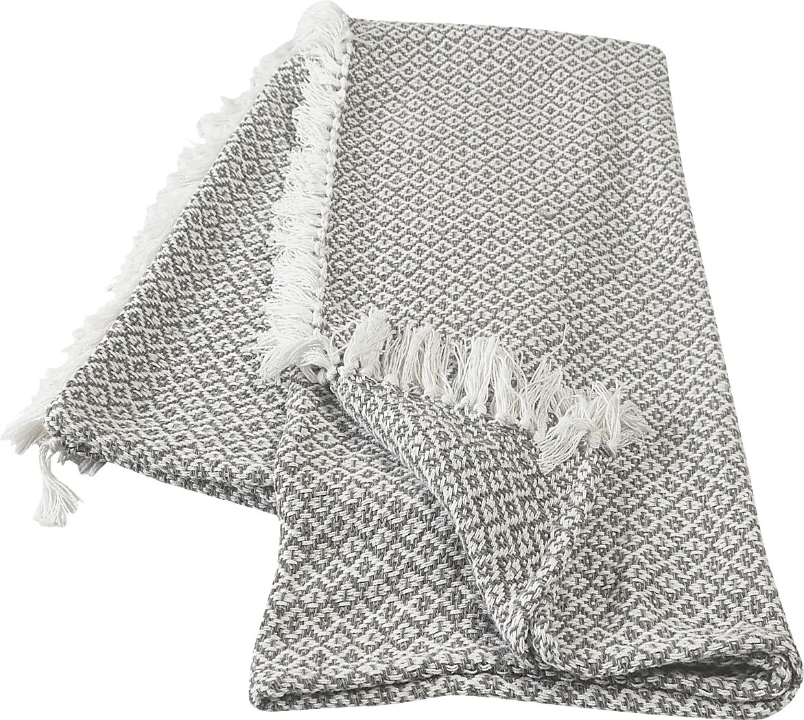 Allerbel Gray Throw Blanket - Thumbnail 3