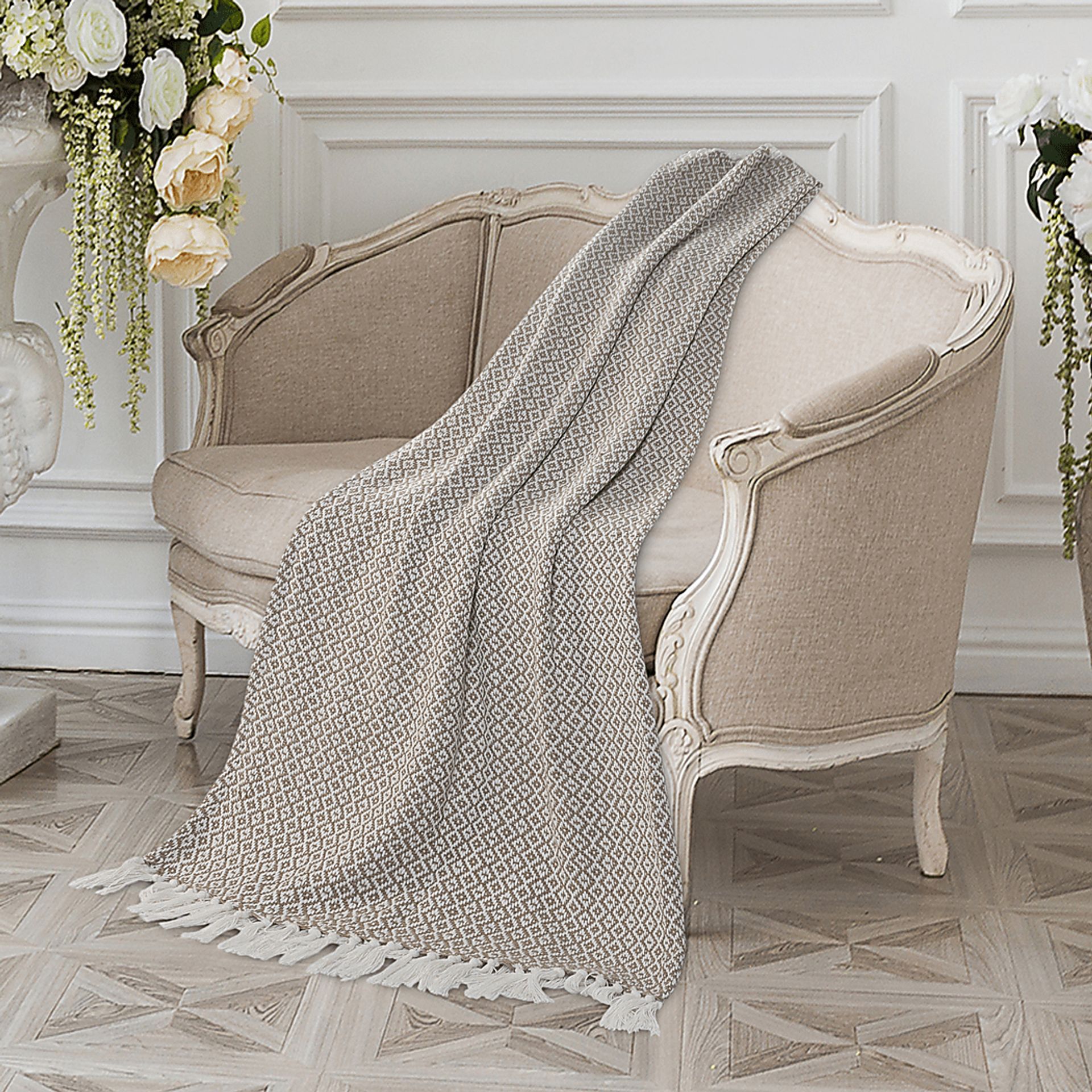 Allerbel Tan Throw Blanket - Image 6