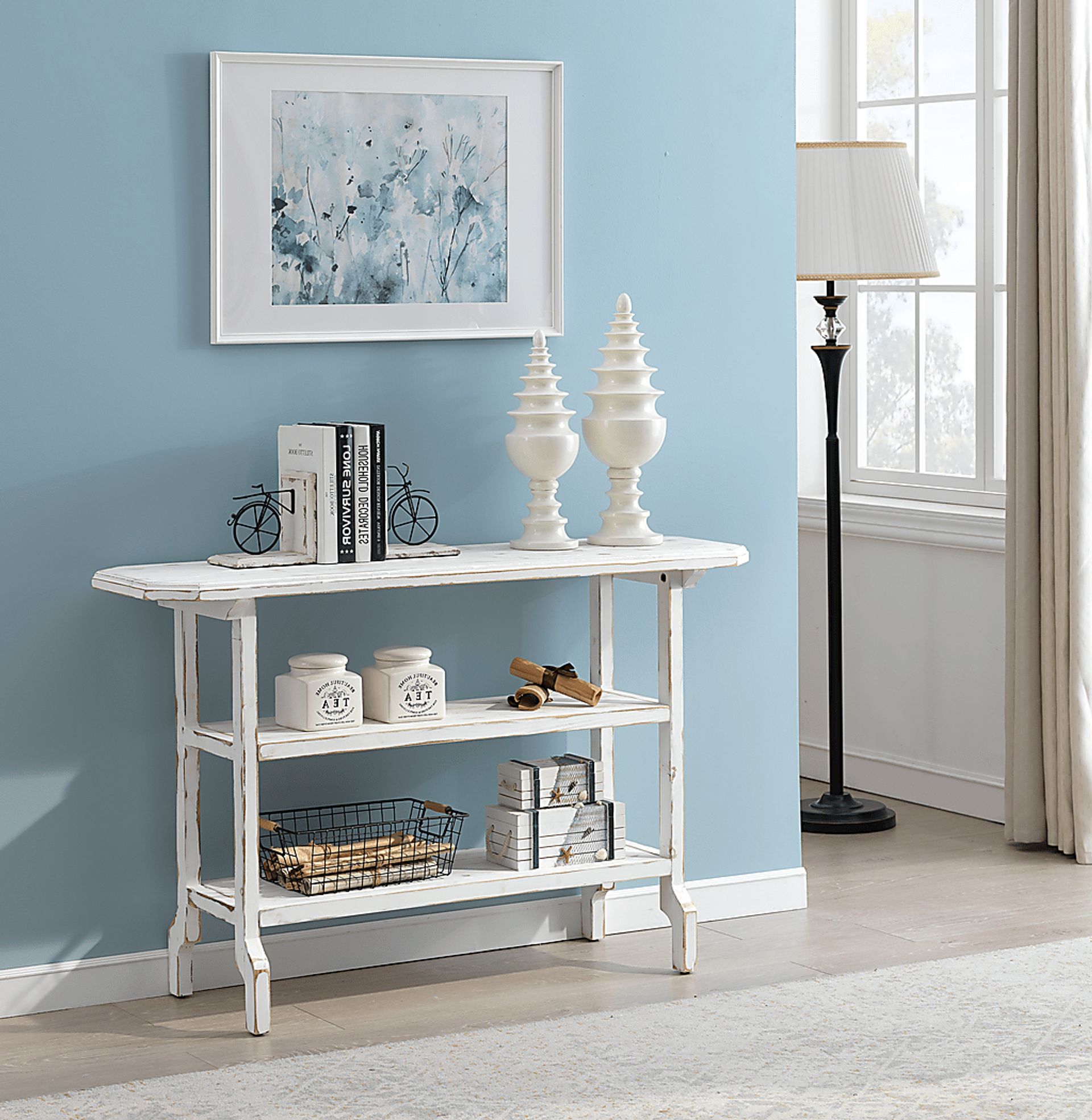 Allerna White Sofa Table - Image 4