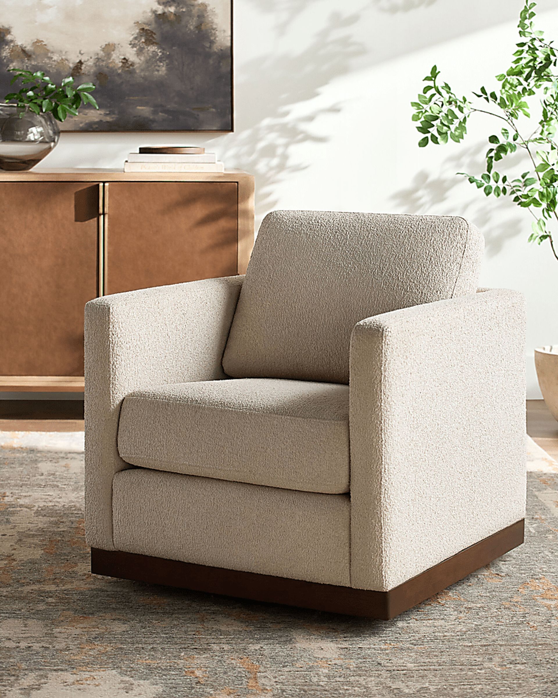 Alleta II Beige Swivel Accent Chair - Image 2