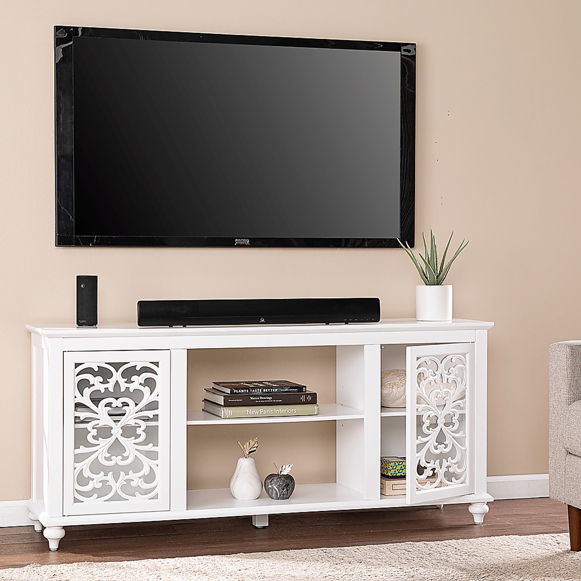 Allgehenny White 58 in. Console - Image 5