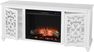 Allgehenny IV White 58 in. Console, With Touch Panel Electric Fireplace