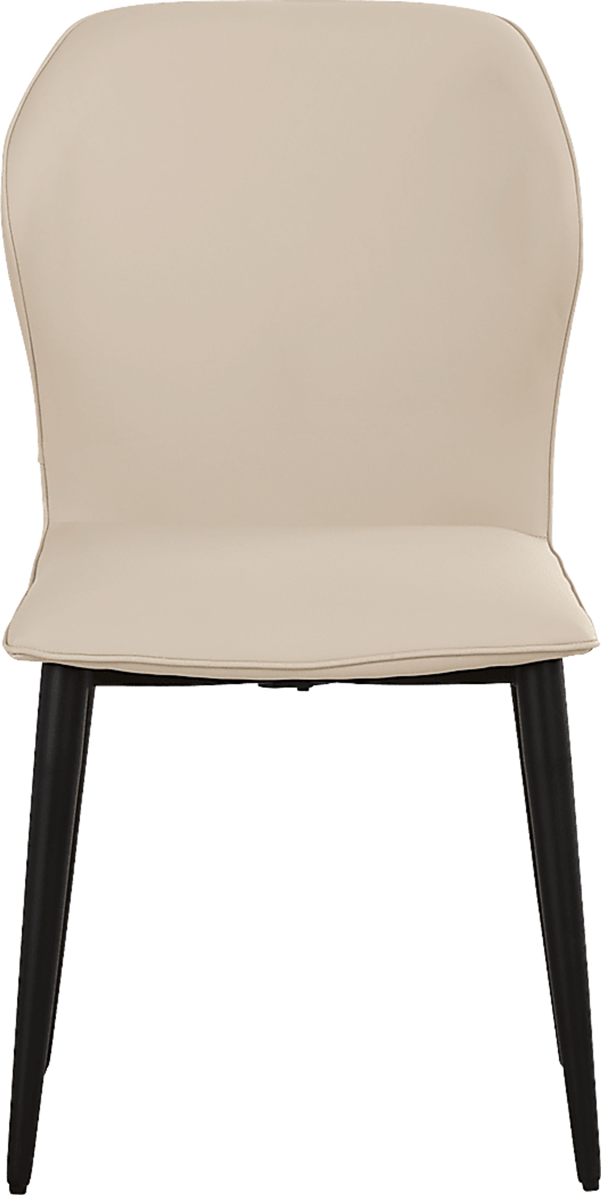 Allici White 5 Pc Dining Room with Beige Upholstered Chairs - Image 5