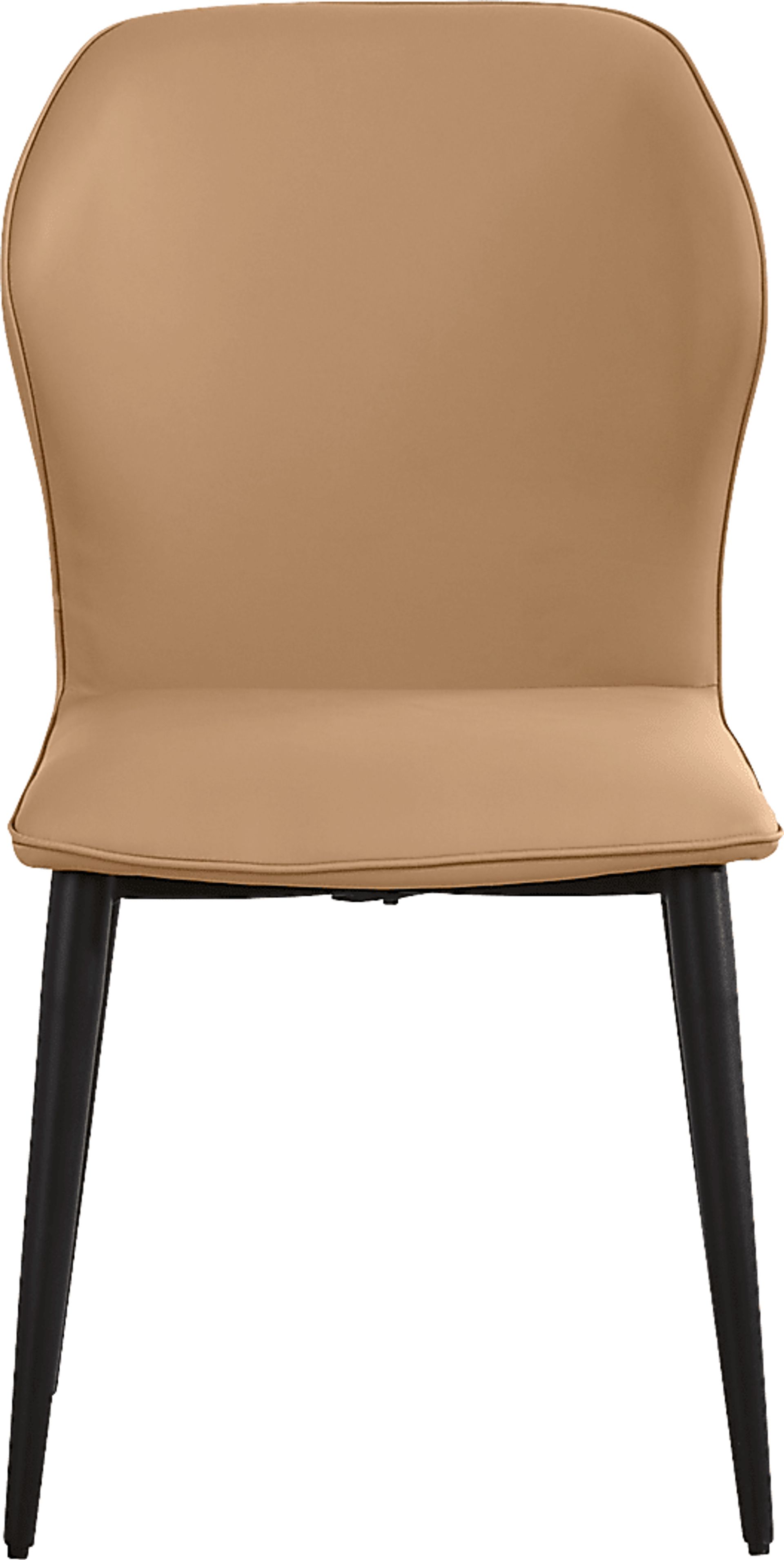 Allici White 5 Pc Dining Room with Caramel Upholstered Chairs - Image 5