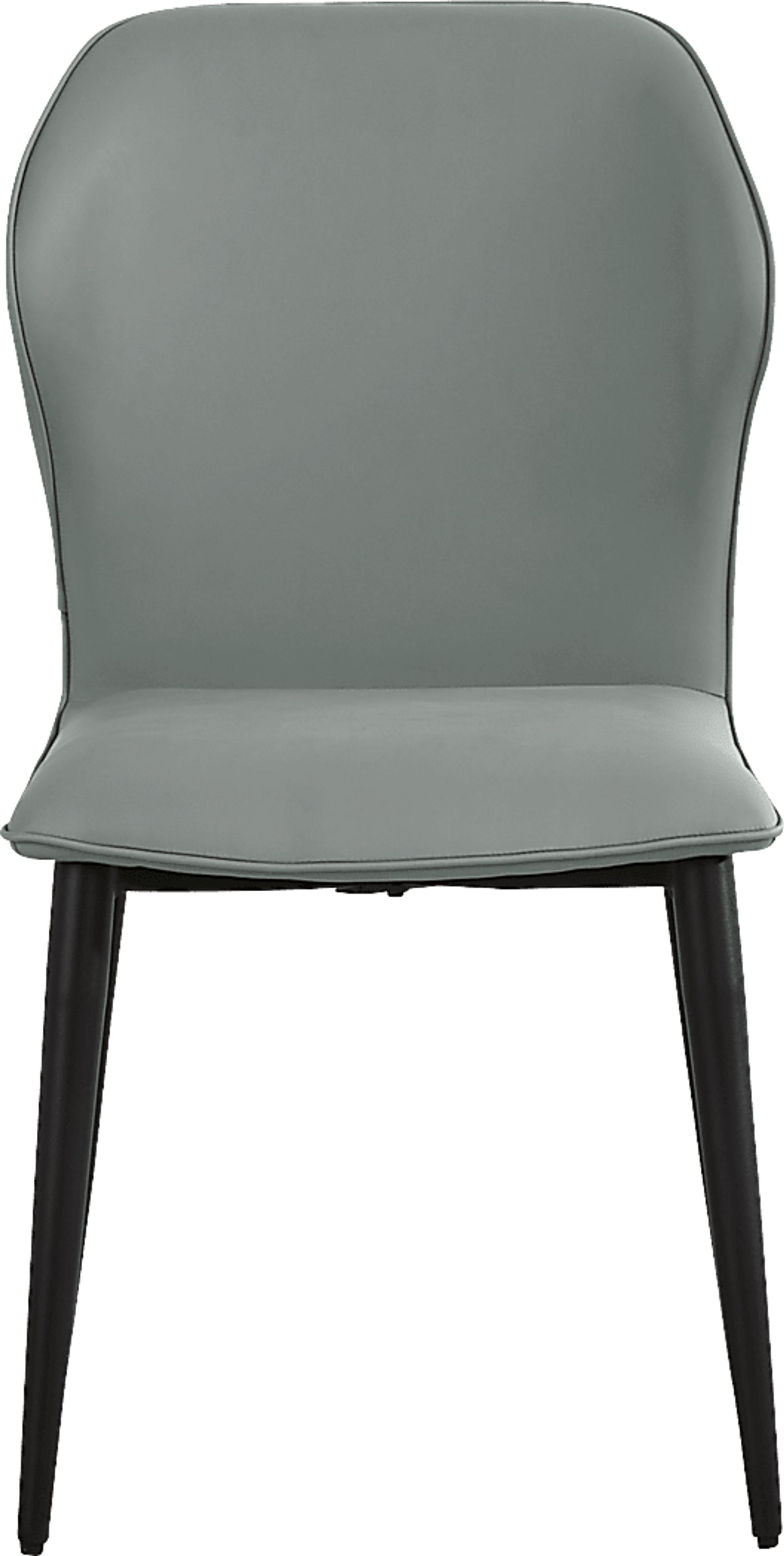 Allici White 5 Pc Dining Room with Charcoal Upholstered Chairs - Image 5