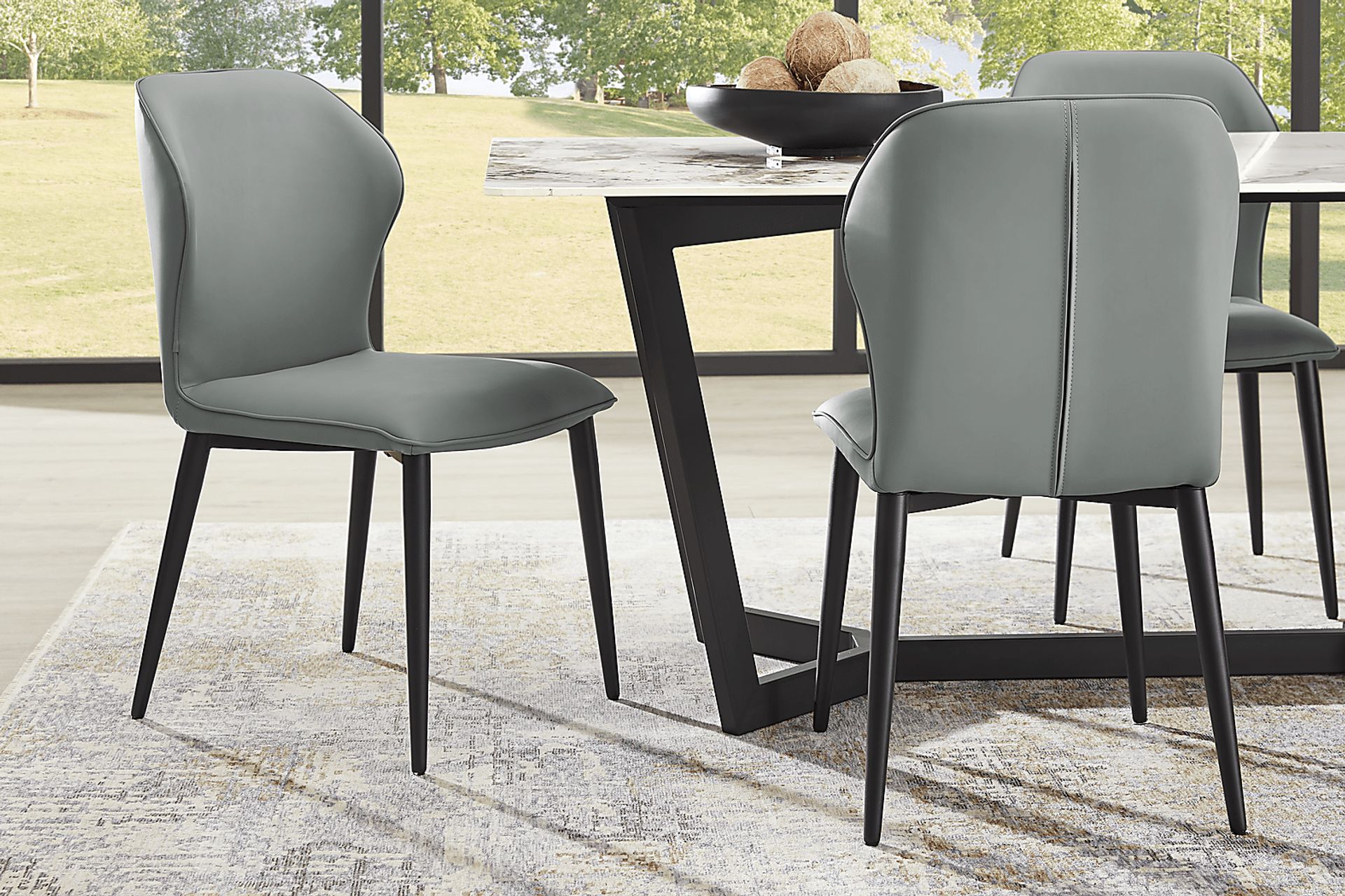 Allici Charcoal Side Chair - Image 4