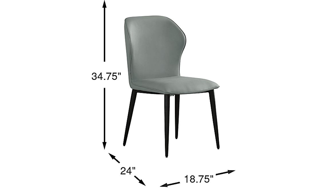 Allici Charcoal Side Chair