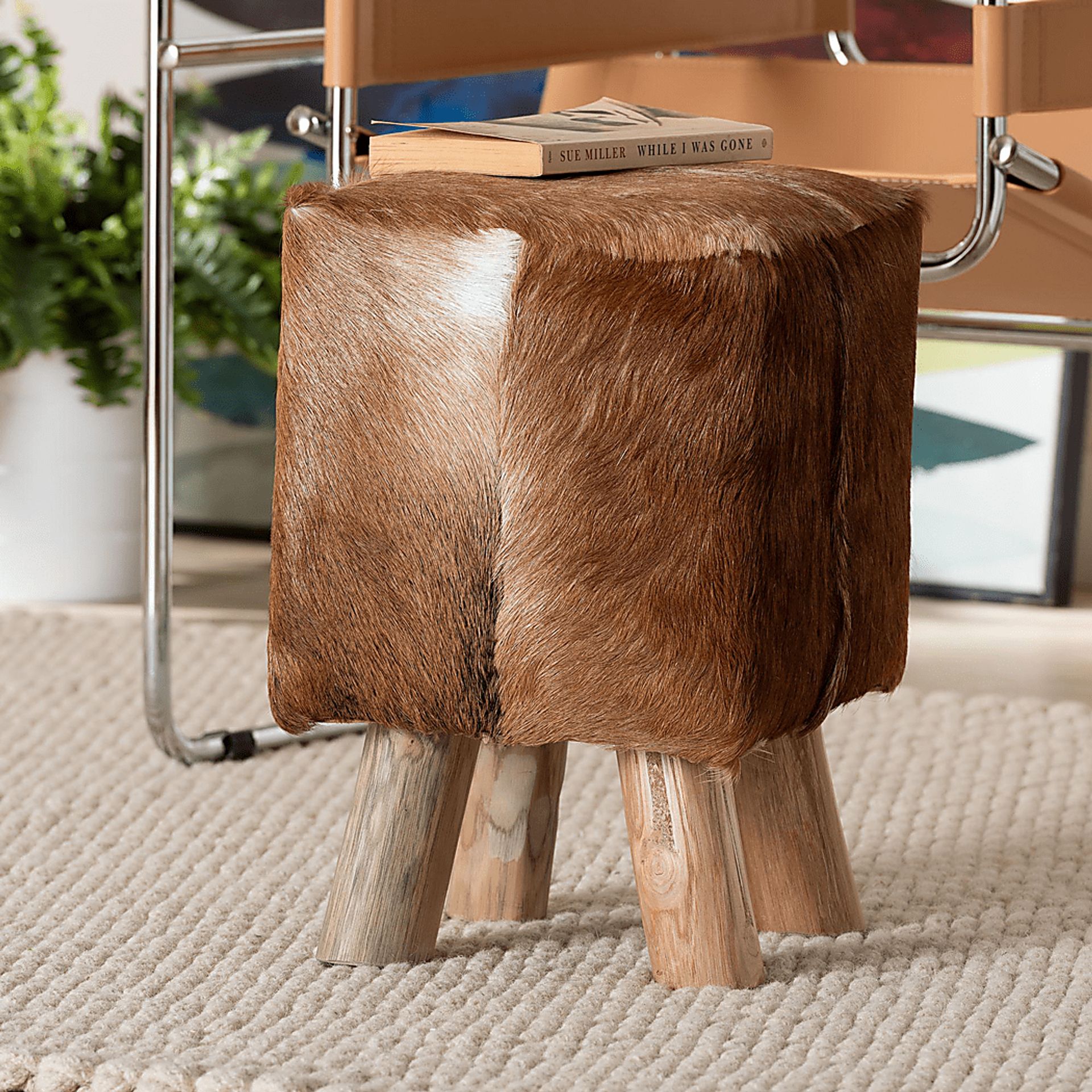 Allicoa Brown Ottoman - Image 2